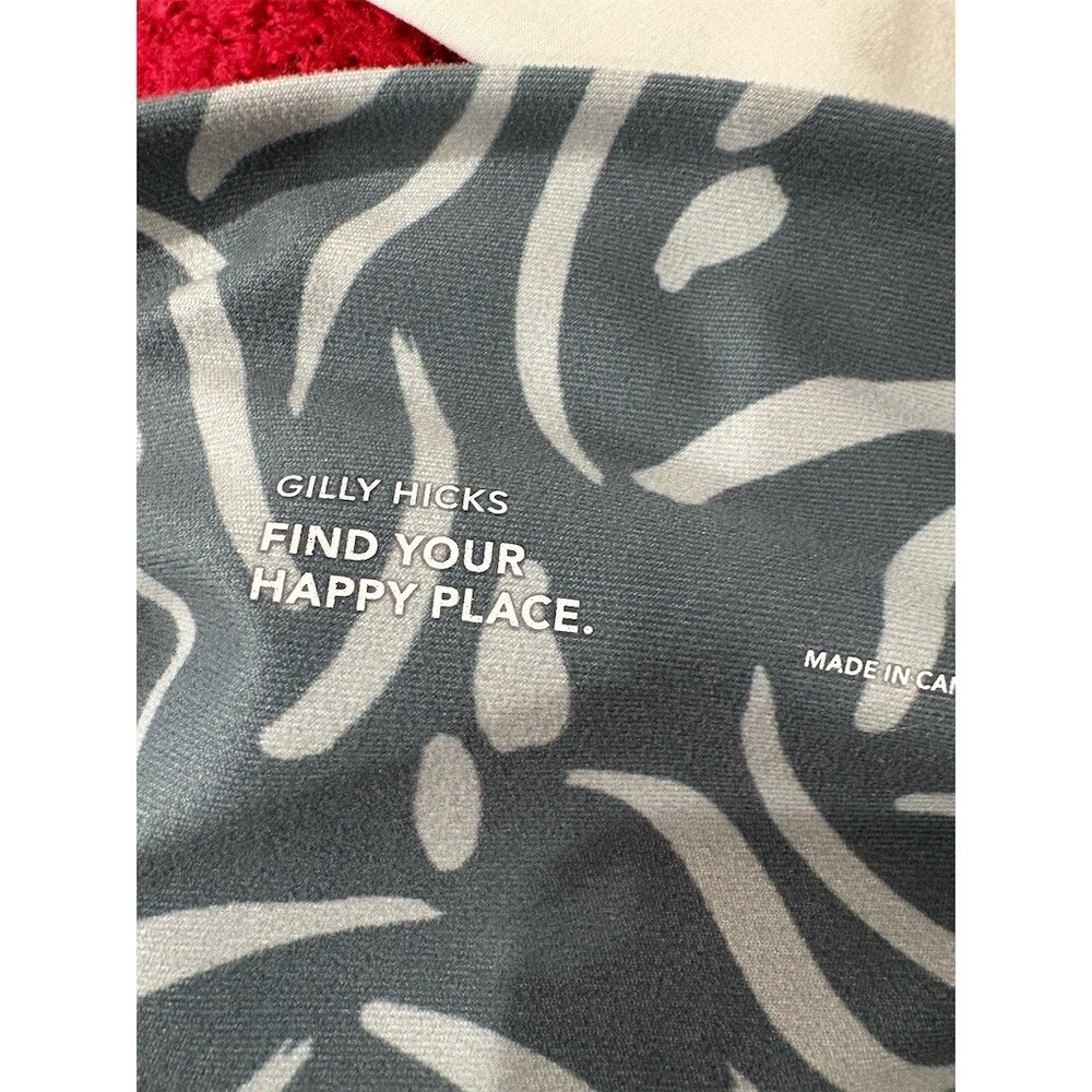 Gilly Hicks Leggings Womens Size S Gray White Abstract Cropped High Rise - Picture 8 of 10